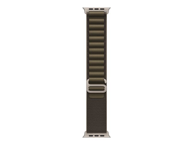 49mm Dark Olive Alpine Loop - Small - Natural Titanium Finish