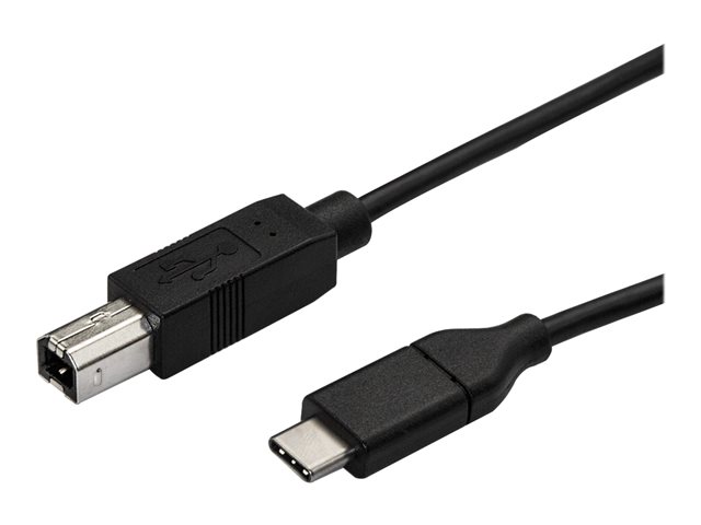 StarTech.com USB C to USB B Printer Cable - 10 ft / 3m - USB C Printer Cable - USB C to USB B Cable - USB Type C to Type B (USB2CB3M) - USB cable - 24 pin USB-C (M) straight to USB Type B (M) straight - Thunderbolt 3 / USB 2.0 - 3 m - black - for P/N: SV231DHU34K6, SV231HU34K6, SV231QDPU34K, SV431HU34K6