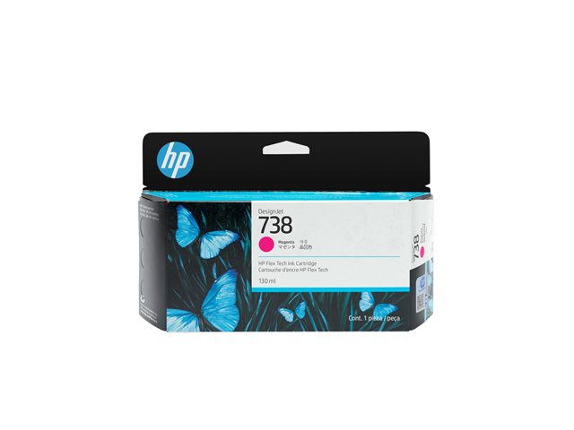 HP 738 - 130 ml - magenta - original - DesignJet - ink cartridge - for DesignJet T950