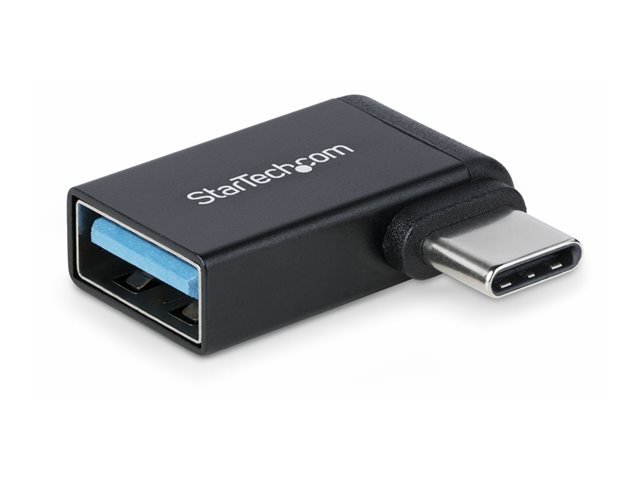 StarTech.com Right Angled USB-C to USB-A Adapter, USB 5Gbps, Compact USB-C Male to USB-A Female Adapter, Metal Housing, M/F - USB adapter - 24 pin USB-C (M) right-angled to USB (F) - USB 3.2 Gen 1 - 5 V - 3 A - passive, up to 5 Gbps data transfer rat