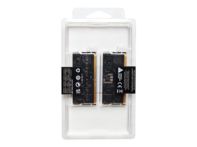 Kingston FURY Impact - DDR5 - kit - 32 GB: 2 x 16 GB - SO-DIMM 262-pin - 6400 MHz / PC5-51200 - CL38 - 1.35 V - on-die ECC