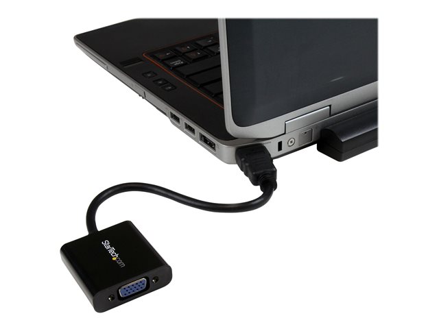 StarTech.com 1080p 60Hz HDMI to VGA High Speed Display Adapter - Active HDMI to VGA (Male to Female) Video Converter for Laptop/PC/Monitor (HD2VGAE2) - High Speed - adapter - HDMI male to HD-15 (VGA) female - 24.5 cm - black - 1080p support, active - for P/N: DK30C2DPEPUE, DK30C2DPPDUE, DK31C3HDPD, DK31C3HDPDUE, SV211HDUC, SV221HUC4K