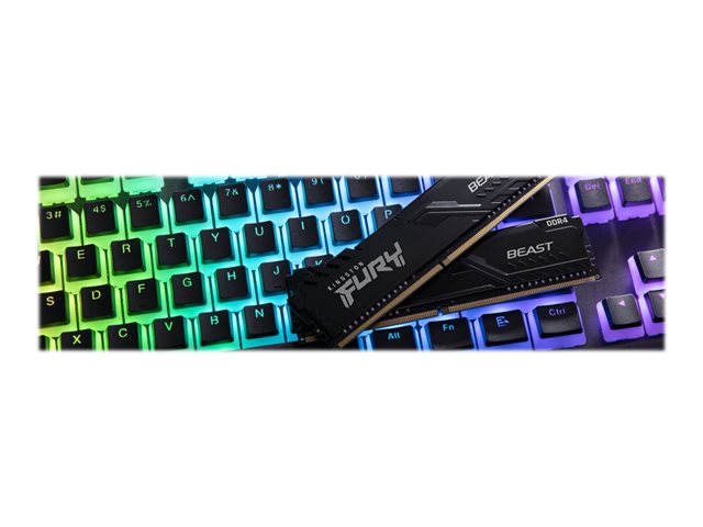 Kingston FURY Beast - DDR4 - kit - 16 GB: 2 x 8 GB - DIMM 288-pin - 3200 MHz / PC4-25600 - CL16 - 1.35 V - unbuffered - non-ECC - black