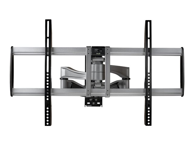 StarTech.com Full Motion TV Wall Mount, Heavy Duty Articulating TV Wall Mount Bracket for 32\" to 75\" (165lb/75kg) VESA Display, Universal Adjustable Tilt/Swivel Flat Screen Arm, Silver - Cable Management (FPWARPS) - Bracket - for TV - plastic, aluminium, steel - black, silver - screen size: 32\"-75\" - wall-mountable