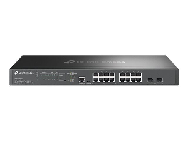 TP-Link Omada SG3218XP-M2 V1.6 - Switch - L2+ - Managed - 8 x 2.5GBase-T + 8 x 100/1000/2.5G (PoE+) + 2 x 10Gb Ethernet SFP+ (uplink) - rack-mountable - PoE+ (240 W)