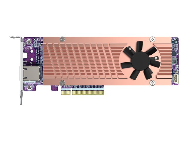 QNAP QM2-2P410G2T - Storage controller - M.2 - PCIe 4.0 x4 (NVMe) - low profile - PCIe 4.0 x8 - for QNAP TDS-h2489FU-4309Y-64, h2489FU-4314, h2489FU-4314-128, TS-h1290, TVS-h1288