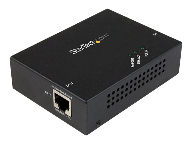 StarTech.com 1 Port Gigabit PoE+ Extender 802.3at & 802.3af - 100m (330ft) - Power over Ethernet Extender - PoE Repeater Network Extender (POEEXT1GAT) - Repeater - 1GbE - 10Base-T, 100Base-TX, 1000Base-T - up to 100 m - for P/N: ST12MHDLANU