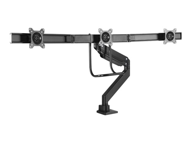 Neomounts NM-D775DX3 - Mounting kit - full-motion - for 3 LCD displays - black - screen size: 17\"-27\" - clamp mountable, grommet, desk-mountable