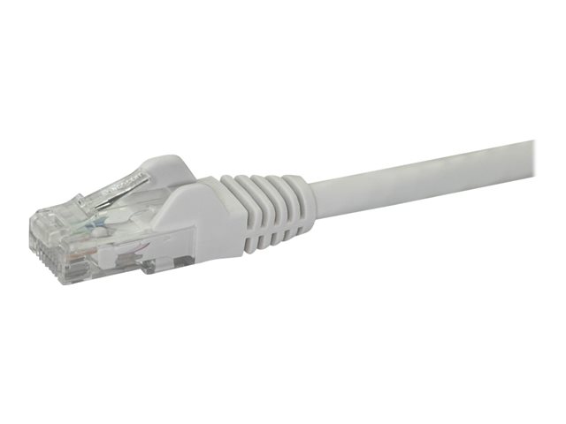 StarTech.com 2m CAT6 Ethernet Cable, 10 Gigabit Snagless RJ45 650MHz 100W PoE Patch Cord, CAT 6 10GbE UTP Network Cable w/Strain Relief, White, Fluke Tested/Wiring is UL Certified/TIA - Category 6 - 24AWG (N6PATC2MWH) - Patch cable - RJ-45 (M) to RJ-45 (M) - 2 m - UTP - CAT 6 - snagless - white