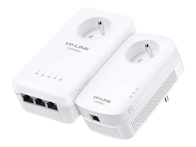 TP-Link TL-WPA8635P KIT - Bridge 3-port switch - 1GbE, HomePlug AV (HPAV) 2.0, IEEE 1901 - Wi-Fi 5 - Dual Band - wall-pluggable