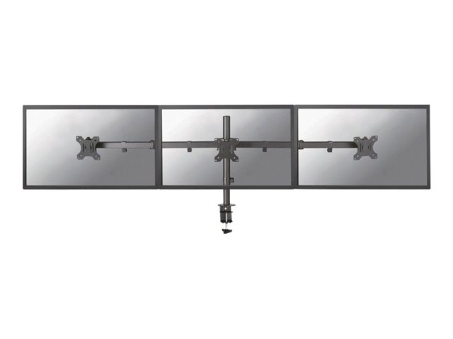 Neomounts FPMA-D550D3 - Mounting kit - full-motion - for 3 LCD displays - steel - black - screen size: 10\"-27\" - clamp mountable, grommet, desk-mountable