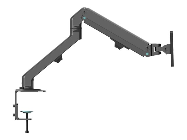 VISION Monitor Desk Arm Mount - LIFETIME WARRANTY - fits display 10-34\" with VESA sizes 75 x 75 or 100 x 100 - double-articulated - clamp or grommet to desk - rotate to portrait - smart spring-assisted weight balancing system - maximum reach 463 mm / 18.2\" - SWL 7 kg / 15 lb - matt black