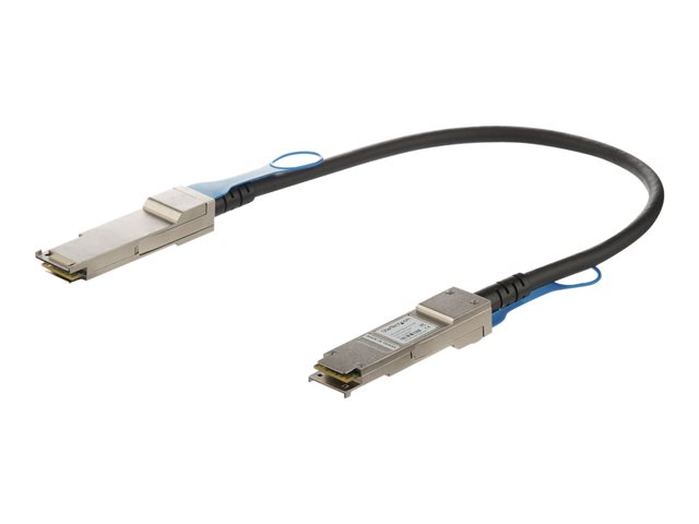StarTech.com Cisco QSFP-H40G-CU0-5M Compatible 0.5m 40G QSFP+ to QSFP+ DAC Twinax, 40G QSFP+ Copper DAC 40 Gbps Low Power Passive Transceiver Module DAC, Cisco Firepower C9200, 40GE Cable - Lifetime Warranty (QSFPH40GCU05) - 40GBase direct attach cable - QSFP+ latched to QSFP+ latched - 50 cm - twinaxial - SFF-8436 - passive - black