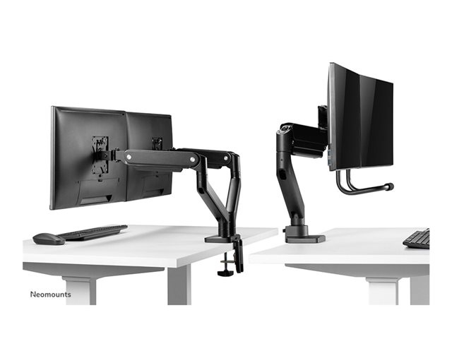 Neomounts DS75-450BL2 - Mounting kit (articulating arm, grommet clamp, topfix clamp) - full-motion - for 2 LCD displays - black - screen size: 17\"-32\" - desktop