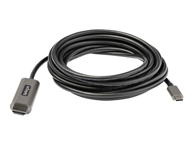 StarTech.com 13ft (4m) USB C to HDMI Cable 4K 60Hz with HDR10, Ultra HD USB Type-C to 4K HDMI 2.0b Video Adapter Cable, USB-C to HDMI HDR Monitor/Display Converter, DP 1.4 Alt Mode HBR3 - Thunderbolt 3 Compatible (CDP2HDMM4MH) - Adapter cable - 24 pin USB-C male to HDMI male - 4 m - black - 4K support, active