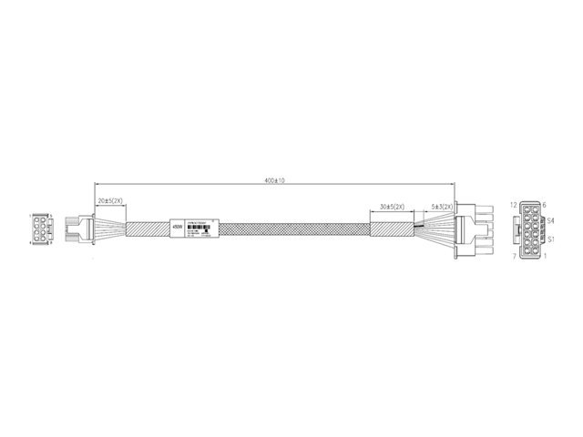 Lenovo - Power cable - 12VHPWR (F) to 8 pin PCIe power (F) - 40 cm