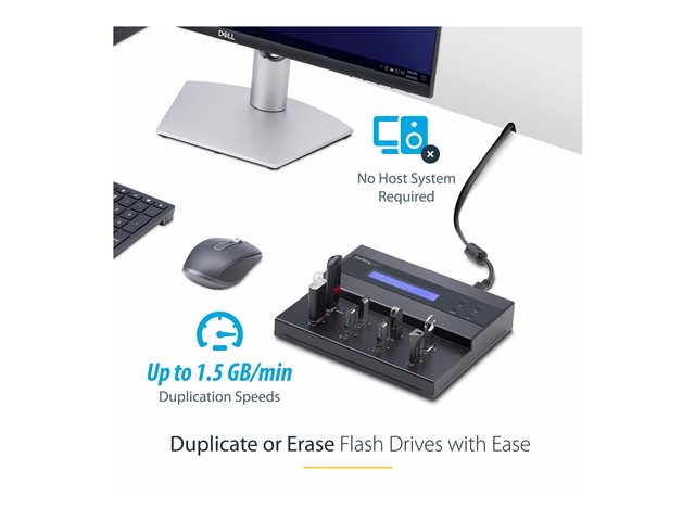 StarTech.com USB Duplicator - 1:7 - USB Flash Drives - Flash Drive Duplicator (USBDUPE17) - USB drive duplicator - 7 bays - TAA Compliant