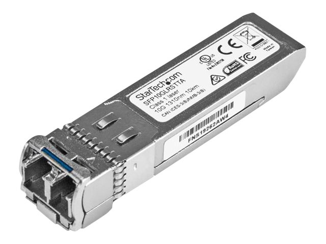 StarTech.com Cisco SFP-10G-LR-S Compatible SFP+ Module, 10GBASE-LR, 10GbE Single Mode (SMF) Fiber SMF Optic Transceiver, 10GE Gigabit Ethernet SFP+, LC 10km 1310nm DDM, Cisco Firepower - Lifetime Warranty (SFP10GLRSTTA) - SFP+ transceiver module (equivalent to: Cisco SFP-10G-LR) - 10GbE - 10GBase-LR - LC single-mode - up to 10 km - 1310 nm - TAA Compliant