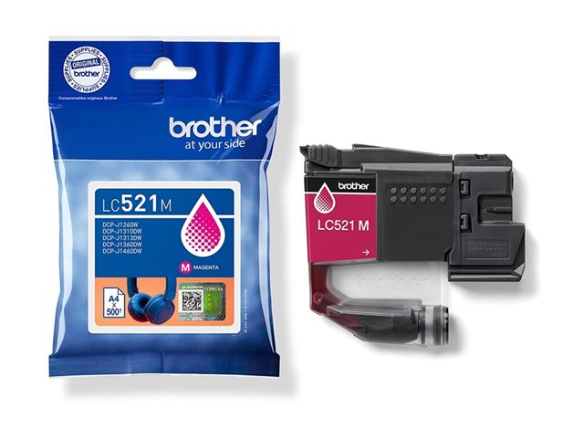 Brother LC521M - Magenta - original - pillow pack - ink cartridge - for Brother DCP-J1260W, DCP-J1310DW