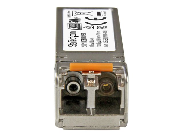 StarTech.com MSA Uncoded Compatible SFP+ Module, 10GBASE-LRM, 10GbE Multi Mode (MMF) Fiber Optic Transceiver, 10GE Gigabit Ethernet SFP+, LC Connector, 200m, 1310nm, DDM, Mini GBIC Module - Lifetime Warranty (SFP10GBLRMST) - SFP+ transceiver module - 10GbE - 10GBase-LRM - LC multi-mode - up to 220 m - 1310 nm