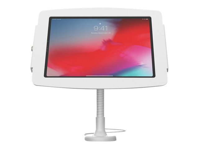 Compulocks Space Flex iPad Enclosure Stand - Mounting kit (flexible arm, enclosure) - for tablet - lockable - high-grade aluminium - white - screen size: 10.2\" - wall-mountable, surface mountable, counter top - for Apple 10.2-inch iPad (7th generation, 8th generation)