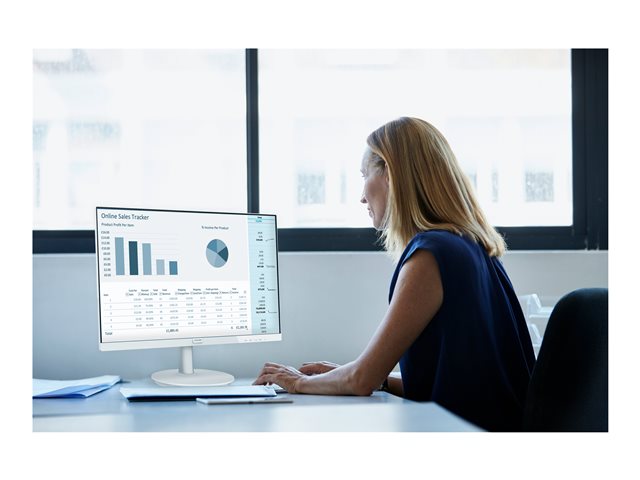 Philips V-line 271V8AW - LED monitor - 27\" - 1920 x 1080 Full HD (1080p) @ 75 Hz - IPS - 250 cd/m² - 1000:1 - 4 ms - HDMI, VGA - speakers - textured white