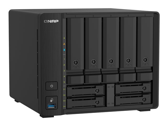QNAP TS-932PX - NAS server - 9 bays - SATA 6Gb/s - RAID RAID 0, 1, 5, 6, 10, 50, JBOD, 5 hot spare, 6 hot spare, 60, 50 hot spare, 10 hot spare, 60 hot spare, 1 hot spare - RAM 4 GB - Gigabit Ethernet / 2.5 Gigabit Ethernet / 10 Gigabit Ethernet - iSCSI support