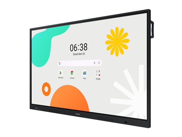 Samsung Interactive Display WA75F - 75\" Diagonal Class WAF Series LED-backlit LCD display - education / business - with touchscreen (multi touch) - Android - 4K UHD (2160p) 3840 x 2160 - black