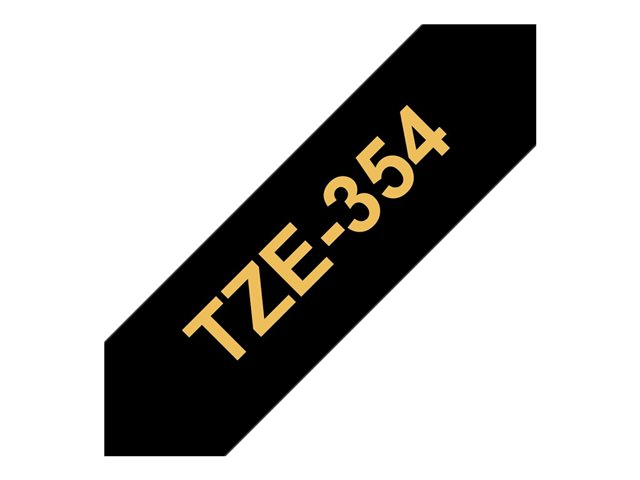 TZe354 - Gel. tape - goud op zwart - Rol (2.4 cm x 8 m) 1 rol(len) - voor P-Touch OA. PT-2430. 2700. 3600. 7500. 7600. 9700. 9800. D600. E500. E550. H500
