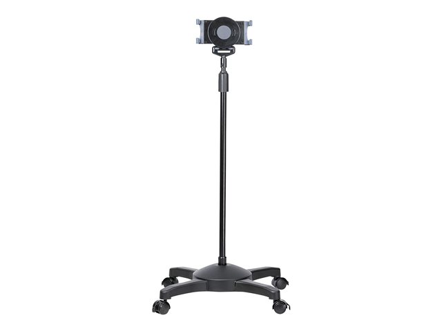 StarTech.com Mobile Tablet Stand w/ Lockable Wheels, Height Adjustable Cart, Universal Rolling Floor Stand for Tablets from 7-11in, Portable Tablet Stand w/ Detachable Tablet Holder, TAA - Ergonomic Tablet Stand - Cart - for tablet - screen size: 7\"-