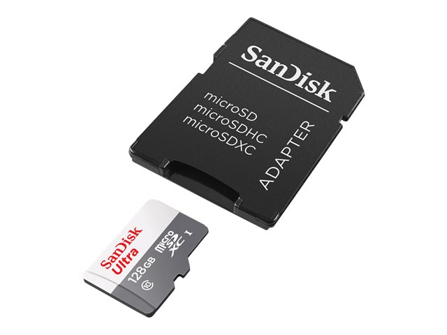 SanDisk Ultra - Flash memory card (microSDXC to SD adapter included) - 128 GB - UHS-I / Class10 - microSDXC UHS-I