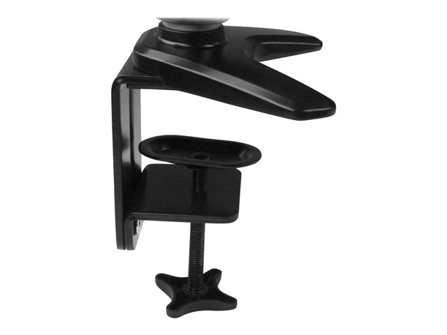 StarTech.com Laptop Monitor Stand - Computer Monitor Stand - Full Motion Articulating - VESA Mount Monitor Desk Mount - Mounting kit (pole clamp, rubber pad, laptop shelf, spring arm, swivel arm, 4 spacers, cable management clip, screws, key) - adjustable arm - for LCD display / notebook - aluminium - black - screen size: 15\"-27\" - desk-mountable