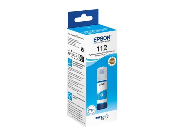 Epson EcoTank 112 - 70 ml - cyan - original - ink refill - for EcoTank L11160, L15150, L15160, L6460, L6490, L6550, L6570, L6580, EcoTank Pro L15180
