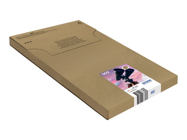 Epson 502 Multipack Easy Mail Packaging - 4-pack - 14.5 ml - black, yellow, cyan, magenta - original - box - ink cartridge - for Expression Home XP-5100, XP-5105, XP-5150, XP-5155, WorkForce WF-2860, WF-2865, WF-2885