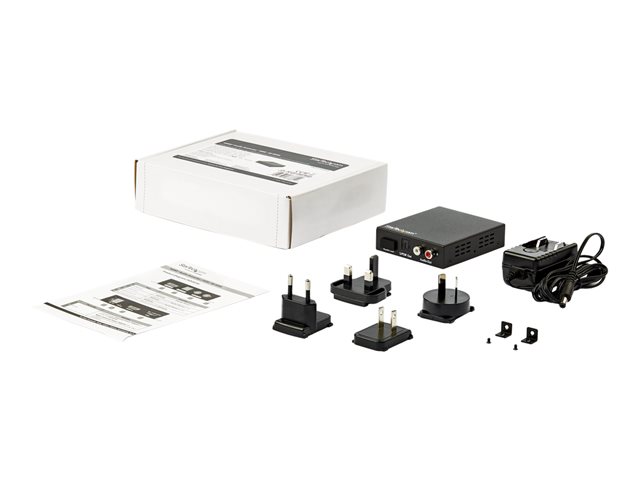 StarTech.com HDMI Audio Extractor - 4K 60Hz - HDMI Audio De-embedder - HDR - Toslink Optical Audio - Dual RCA Audio - HDMI Audio (HD202A) - HDMI audio signal extractor - black