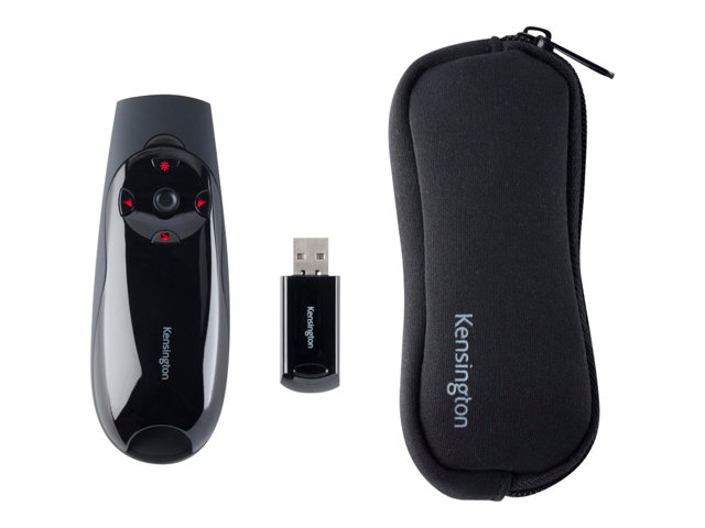 Kensington Presenter Expert Red Laser with Cursor Control - Presentation remote control - RF - black