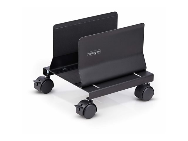 StarTech.com Computer Tower Cart Rolling CPU Caddy w/ Wheels, Adjustable - Cart - for personal computer - steel - black
