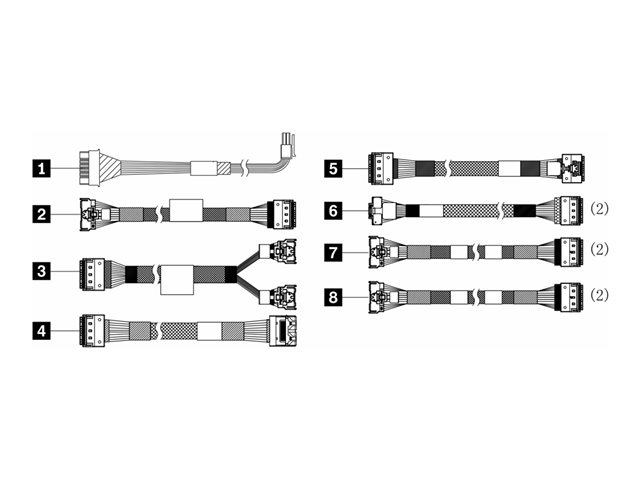 Lenovo - Storage cable kit - for 2.5\" Chassis Front AnyBay BP1