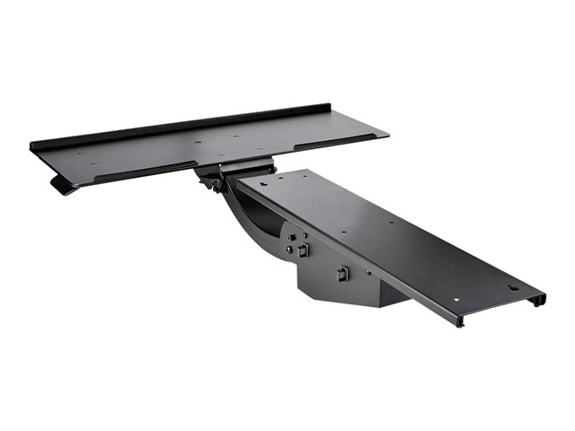 StarTech.com Under Desk Keyboard Tray, Full Motion & Height Adjustable Keyboard and Mouse Tray, 10\" x 26\" Platform, Ergonomic Sliding Computer Keyboard Holder with Mouse Pad & Wrist Rest - Desk Mount Keyboard Tray - Keyboard/mouse tray - under-desk mountable - black