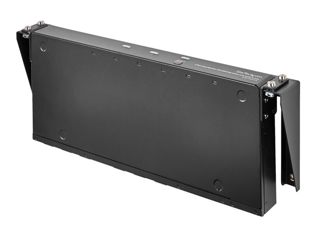 StarTech.com 1U Wall Mount Patch Panel Bracket - 19 in - Steel - Vertical Mounting Bracket for Networking and Data Equipment (RK119WALLV) - Mounting bracket - wall mountable - black - 1U - 19\" - for P/N: SV831DUSBUK