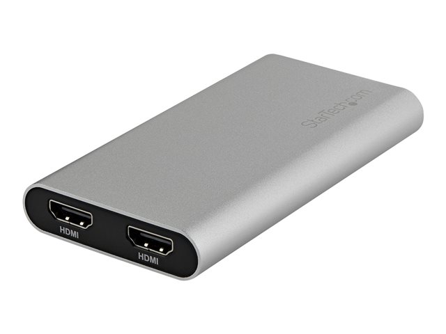 StarTech.com Thunderbolt 3 to Dual HDMI 2.0 Adapter - 4K 60Hz Dual Monitor TB3 HDMI Video Adapter - Thunderbolt 3 Certified -Mac & Windows (TB32HD24K60) - Adapter cable - 24 pin USB-C male to HDMI female - 28.4 m - silver - active, 4K60Hz (4096 x 2160) support - for P/N: TB33A1C