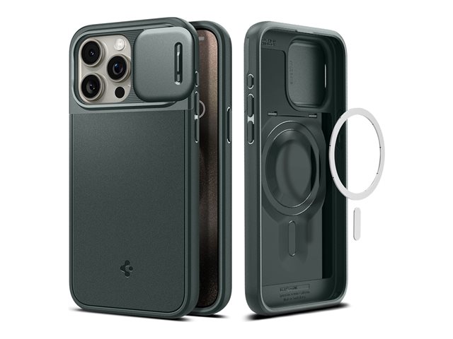 Spigen iPhone 15 Pro Optik Armor MagFit Abyss Green