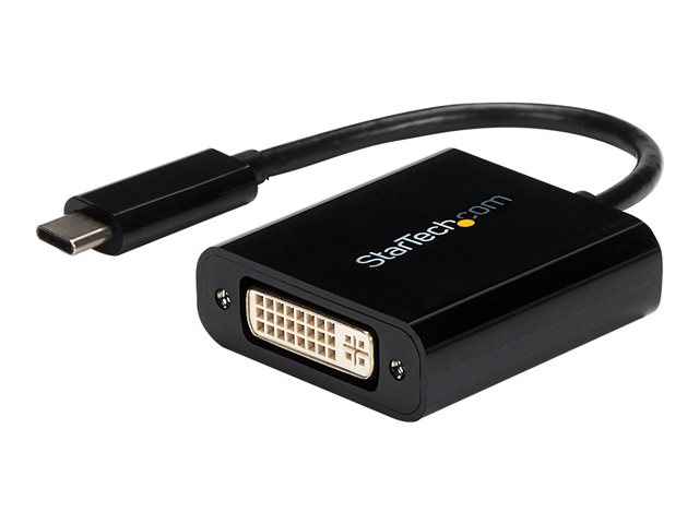 StarTech.com USB C to DVI Adapter - Black - 1920x1200 - USB Type C Video Converter for Your DVI D Display / Monitor / Projector (CDP2DVI) - Video / USB adapter - 24 pin USB-C (M) to DVI-I (F) - Thunderbolt 3 - 1920 x 1200 (WUXGA) support - black - for P/N: BNDTB10GI, BNDTB210GSFP, BNDTB410GSFP, BNDTB4M2E1, BNDTBUSB3142, TB4CDOCK