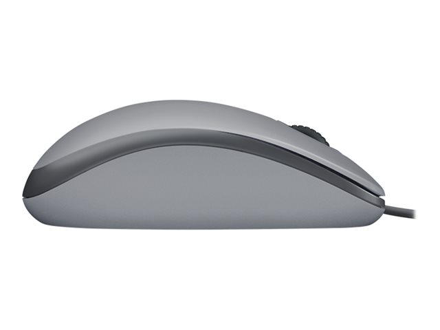 Logitech M110 Silent - Mouse - right and left-handed - optical - 3 buttons - wired - USB-A - mid grey