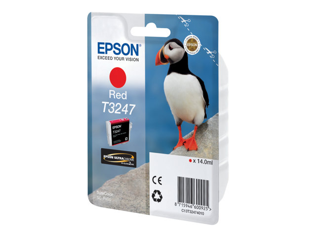 Epson T3247 - 14 ml - red - original - ink cartridge - for SureColor P400, SC-P400