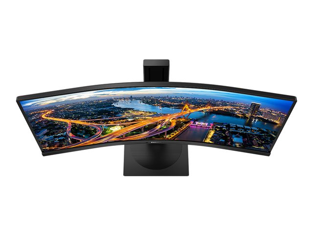 Philips 345B1C - LED monitor - curved - 34\" (34\" viewable) - 3440 x 1440 WQHD @ 100 Hz - VA - 300 cd/m² - 3000:1 - 5 ms - 2xHDMI, DisplayPort - speakers - black texture