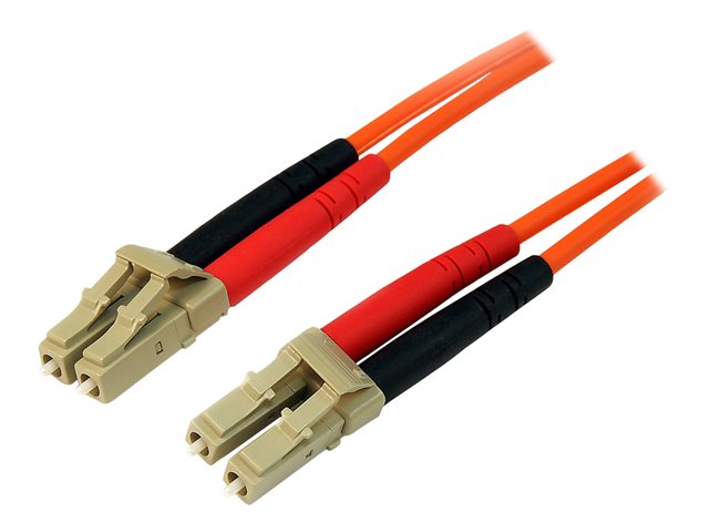 StarTech.com 2m Fiber Optic Cable - Multimode Duplex 50/125 - LSZH - LC/LC - OM2 - LC to LC Fiber Patch Cable (50FIBLCLC2) - Network cable - LC multi-mode (M) to LC multi-mode (M) - 2 m - fibre optic - duplex - 50 / 125 micron - for P/N: GLCLHSMDSTTA, GLCSXMMDST, GLCSXMMDSTT, JD118BST, MASFP1GBSXST, SFP100BFXST