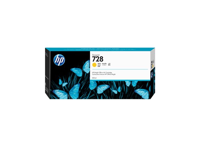 HP 728 - 300 ml - yellow - original - DesignJet - ink cartridge - for DesignJet T730, T830