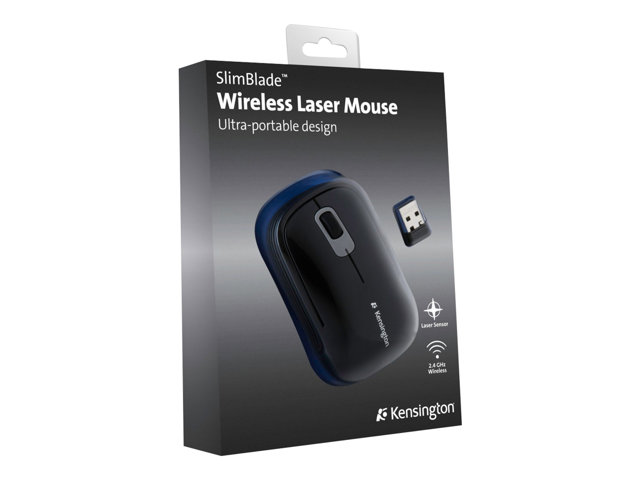 Kensington SlimBlade with Nano Receiver - Mouse - laser - wireless - 2.4 GHz - USB wireless receiver