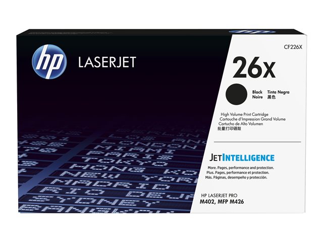 HP 26X - High Yield - black - original - LaserJet - toner cartridge (CF226X) - for LaserJet Pro M402, MFP M426